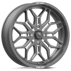 Assassinator Mud Tires 50x12-24 on MSA M47 Sniper Gunmetal Milled Wheels