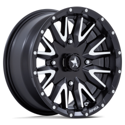 Gladiator X Comp ATR 35x10-15 (10ply) Radial Tires on MSA M49 Creed Matte Black & Machined Wheels