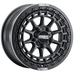 EFX MotoRavage 30x10-15 (8ply) Radial Tires on Metal FX Outlaw Satin Black Beadlock Wheels