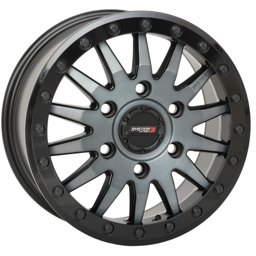 EFX MotoRavage 30x10-15 (8ply) Radial Tires on System 3 Offroad SB-8 Brushed Grey Beadlock Wheels EFX MotoRavage 30x10-15 (8ply) Radial Tires on System 3 Offroad SB-8 Brushed Grey Beadlock Wheels