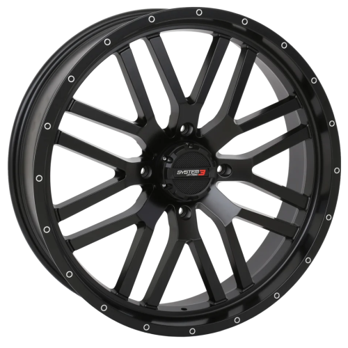 Assassinator Mud Tires 50x12-24 on System 3 Offroad ST-3 Matte Black Wheels