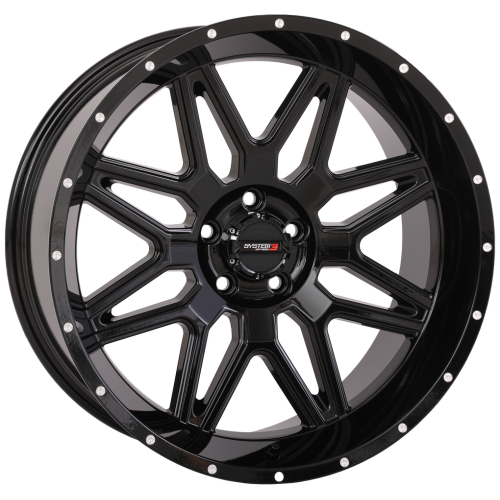 BKT AT 171 33x9-20 Tires on System 3 Offroad ST-7 Gloss Black Wheels