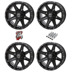 Frontline 308 Gloss Black 14x7 Wheels/Rims (Full Set)