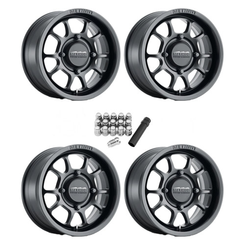 Method 409 UTV Bead Grip Matte Black 15x8 Wheel/Rim (Full Set)