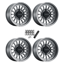 Method 411 UTV Bead Grip Gloss Titanium 14x7 Wheel/Rim (Full Set)