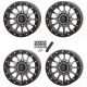 Frontline 223 Gunmetal Gray 14x7 Beadlock Wheels/Rims (Full Set)