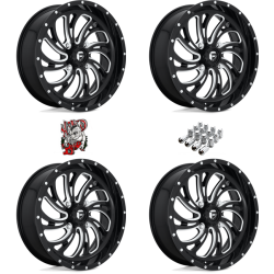 Fuel Off Road Kompressor Gloss Black Milled 20x7 Wheels/Rims (Full Set)
