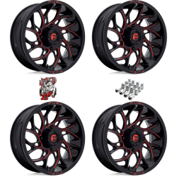 Fuel Off Road Runner Candy Red 18x7 Wheels/Rims (Full Set)