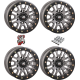 High Lifter HL23 Gunmetal Grey 14x7 Beadlock Wheels/Rims (Full Set)
