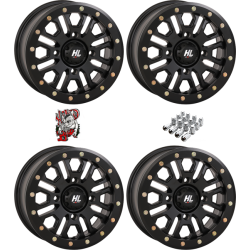 High Lifter HL23 Matte Black 14x7 Beadlock Wheels/Rims (Full Set)