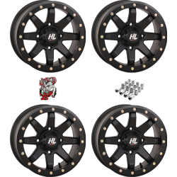 High Lifter HL9 Matte Black 14x7 Beadlock Wheels/Rims (Full Set)