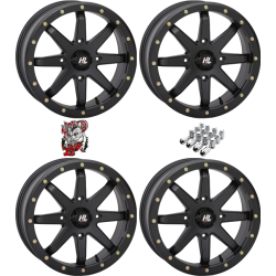 High Lifter HL9 Matte Black 18x7 Beadlock Wheels/Rims (Full Set)