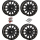 High Lifter HLA1 Matte Black 15x7 Beadlock Wheels/Rims (Full Set)