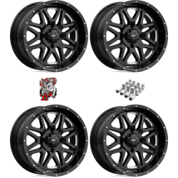 MSA M26 Vibe Gloss Black Milled 14x7 Wheels/Rims (Full Set)