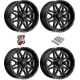 MSA M26 Vibe Gloss Black Milled 16x7 Wheels/Rims (Full Set)