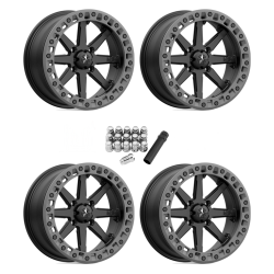 MSA M31 Lok2 Satin Black 16x7 Beadlock Wheels/Rims (Full Set)