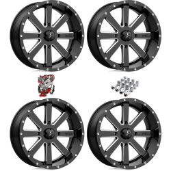 MSA M34 Flash Gloss Black Milled 18x7 Wheels/Rims (Full Set)
