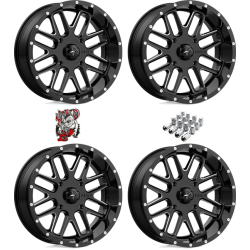 MSA M35 Bandit Gloss Black Milled 22x7 Wheels/Rims (Full Set)