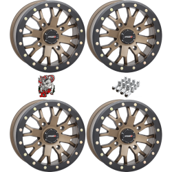 System 3 Offroad SB-4 Bronze 14x7 Beadlock Wheels/Rims (Full Set)