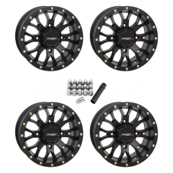 System 3 Offroad ST-3 Matte Black 15x7 Wheels/Rims (Full Set)