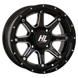 Quadboss QBT889 30x10-14 (8ply) Radial Tires on HL4 Gloss Black Wheels