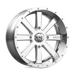 BKT AT 171 35x9-20 Tires on MSA M34 Flash Chrome Wheels