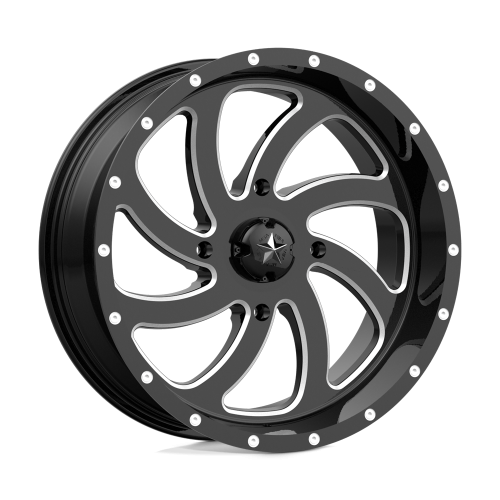 BKT TR 171 46x12.4-24 Tires on MSA M36 Switch Milled Wheels