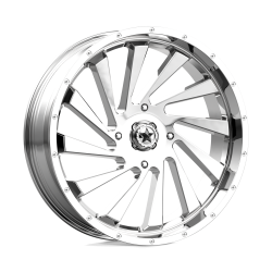BKT AT 171 35x10-18 Tires on MSA M46 Blade Chrome Wheels