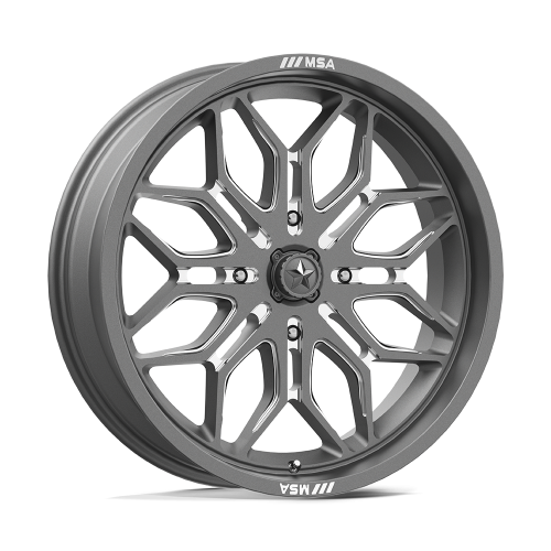 BKT AT 171 33x9-20 Tires on MSA M47 Sniper Gunmetal Milled Wheels