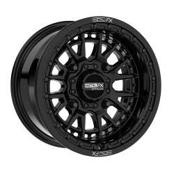Metal FX Slayer Satin Black 15x8 Beadlock Wheels/Rims (Full Set)