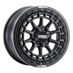 Metal FX Outlaw R Satin Black 15x7 Beadlock Wheels/Rims (Full Set)