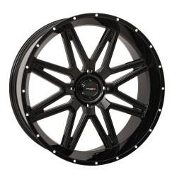 BKT TR 171 46x12.4-24 Tires on ST-7 Gloss Black (24x9) Wheels