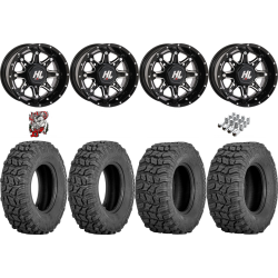 Sedona Coyote 25-8-12 & 25-10-12 Tires on HL4 Gloss Black Milled Wheels