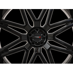System 3 Off-Road ST-7 Gloss Black and Milled 24x9 Wheel/Rim