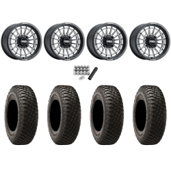 BFGoodrich Mud-Terrain KM3 30x10-15 (8ply) Radial Tires on Metal FX Delta Satin Black Contrast Cut Wheels