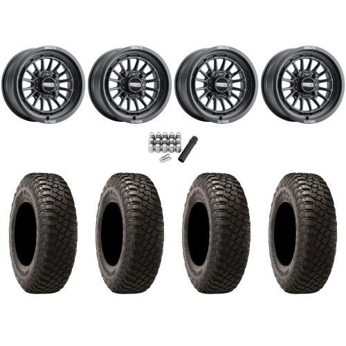 BFGoodrich Mud-Terrain KM3 30x10-15 (8ply) Radial Tires on Metal FX Delta Satin Black Wheels