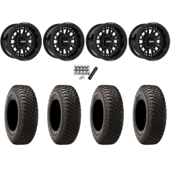 BFGoodrich Mud-Terrain KM3 30x10-15 (8ply) Radial Tires on Metal FX Slayer Gloss Black (15x8) Beadlock Wheels