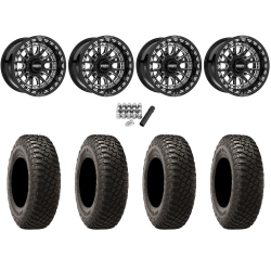BFGoodrich Mud-Terrain KM3 30x10-15 (8ply) Radial Tires on Metal FX Slayer Gloss Black Contrast Cut (15x8) Beadlock Wheels