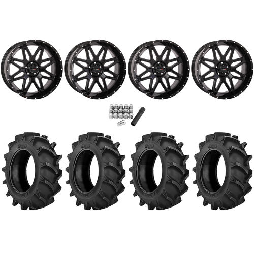 BKT TR 171 35x8.3-20 Tires on System 3 Offroad ST-7 Gloss Black Wheels