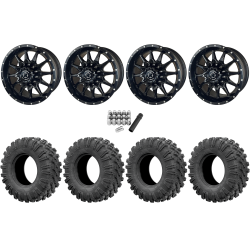 EFX MotoRavage 30x10-15 (8ply) Radial Tires on Frontline 762 Gloss Black Wheels