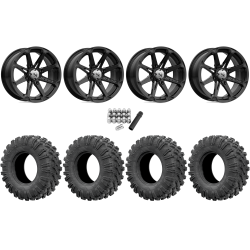 EFX MotoRavage 30x10-15 (8ply) Radial Tires on MSA M12 Diesel Gloss Black Wheels