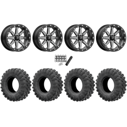 EFX MotoRavage 30x10-15 (8ply) Radial Tires on MSA M21 Lok Gunmetal Beadlock Wheels