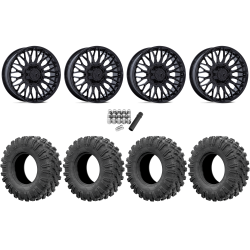 EFX MotoRavage 30x10-15 (8ply) Radial Tires on MSA M50 Clubber Gloss Black Wheels