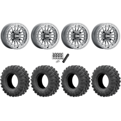 EFX MotoRavage 30x10-15 (8ply) Radial Tires on Metal FX Delta Gunmetal Contrast Cut Beadlock Wheels