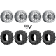 EFX MotoRavage 30x10-15 (8ply) Radial Tires on Metal FX Delta Gunmetal Contrast Cut Beadlock Wheels
