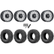 EFX MotoRavage 30x10-15 (8ply) Radial Tires on Metal FX Delta Satin Black Contrast Cut Wheels