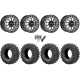 EFX MotoRavage 30x10-15 (8ply) Radial Tires on Metal FX Outlaw Satin Black Contrast Cut Beadlock Wheels