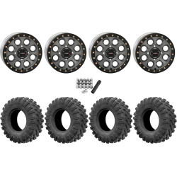 EFX MotoRavage 30x10-15 (8ply) Radial Tires on System 3 Offroad SB-7 Matte Titanium Beadlock Wheels