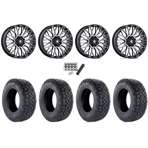Nitto Ridge Grappler LT275/60R20 (10ply) Tires on MSA M50 Clubber Machined Wheels