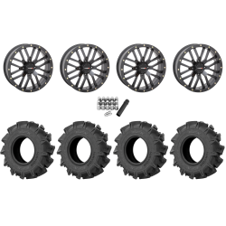 EFX Motohavok 33x8.5-20 Tires on System 3 Offroad ST-3 Matte Black Wheels
